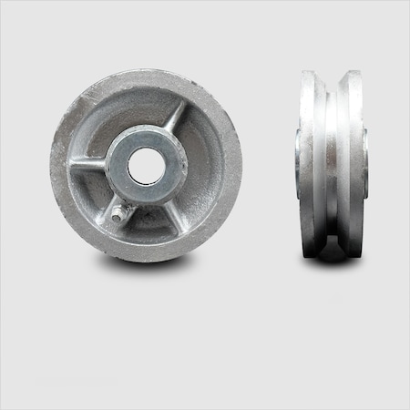 Service Caster SCC- 4" Semi Steel V-Groove Wheel Only - 1/2" Bore - 600 lbs Cacapity SCC-VGR415